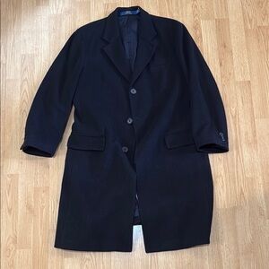 Men's Black Coat overcoat Ralph Lauren POLO